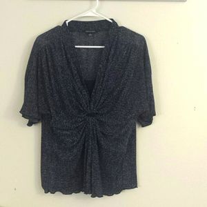 Notations short sleeve blouse